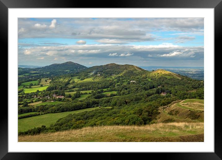 The Malvern Hills Early Autumn Worcestershire Framed Mounted Print by Nick Jenkins