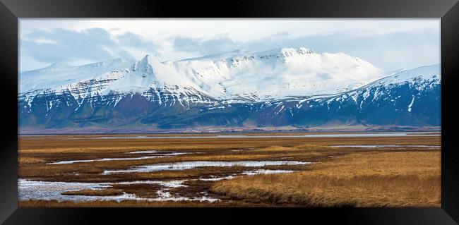 Mountains near Hofn Iceland Framed Print by Nick Jenkins
