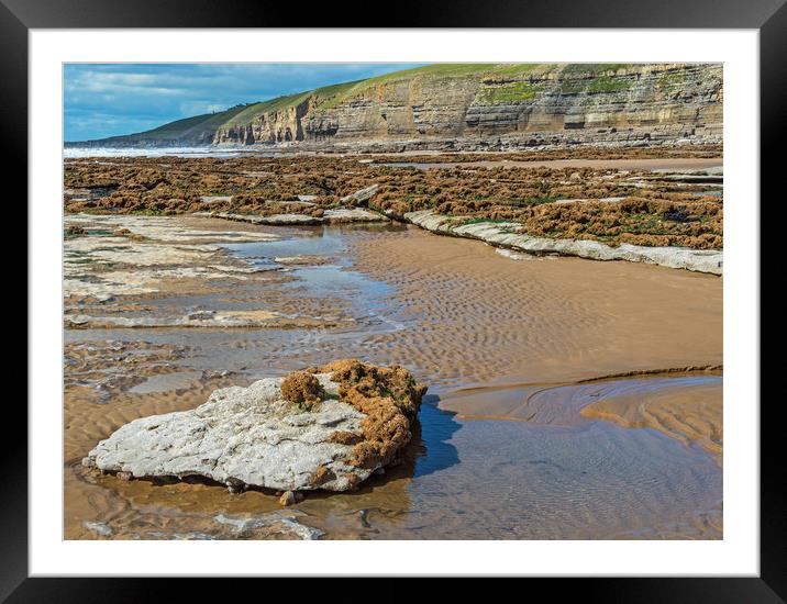 Dunraven Bay Southerndown Glamorgan Heritage Coast Framed Mounted Print by Nick Jenkins