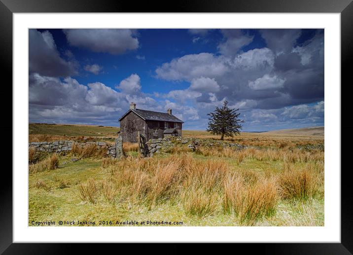 Nun's Cross Farm Dartmoor near Princetown in Devon Framed Mounted Print by Nick Jenkins
