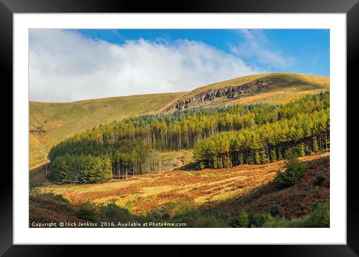 Autumn in the Garw Valley South Wales Framed Mounted Print by Nick Jenkins