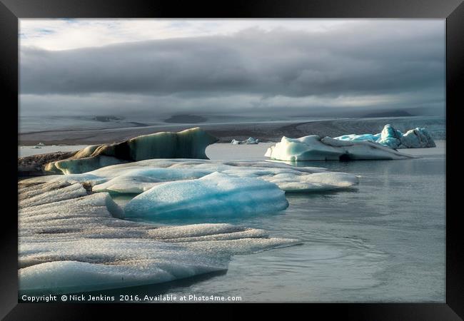Jokulsarlon Glacial Lake Vatnajokull Iceland Framed Print by Nick Jenkins