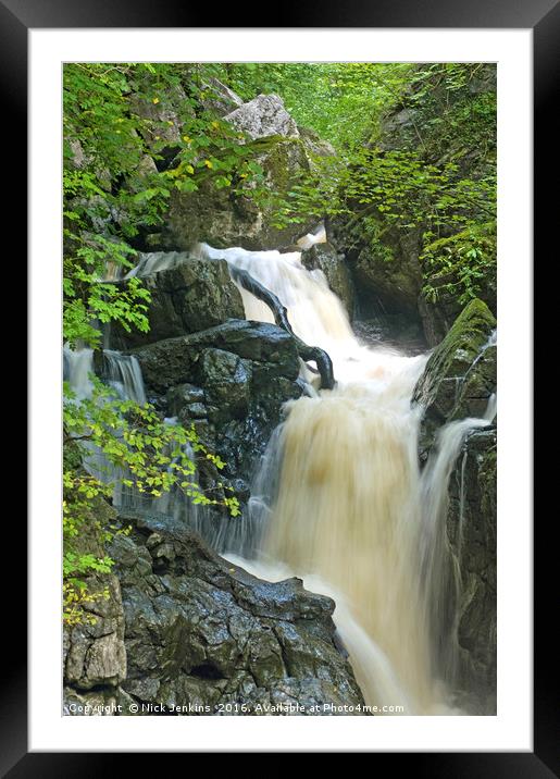 The Sychryd Falls Vale of Neath Brecon Beacons  Framed Mounted Print by Nick Jenkins