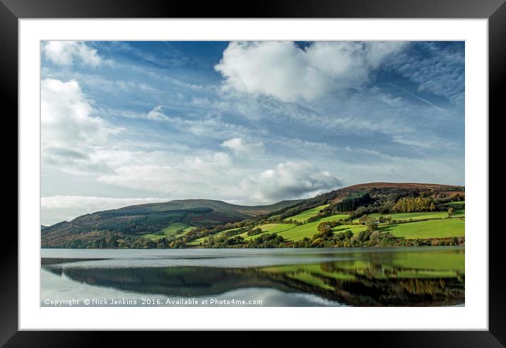 Talybont Reservoir Brecon Beacons Framed Mounted Print by Nick Jenkins