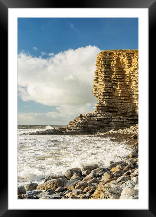 The Sphinx Rock Cliff at Nash Point Framed Mounted Print by Nick Jenkins