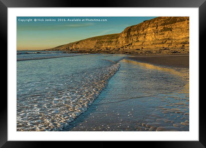 Dunraven Bay Shoreline Glamorgan Heritage Coast Framed Mounted Print by Nick Jenkins