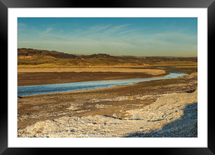 River Ogmore Estuary at Ogmore by Sea Framed Mounted Print by Nick Jenkins