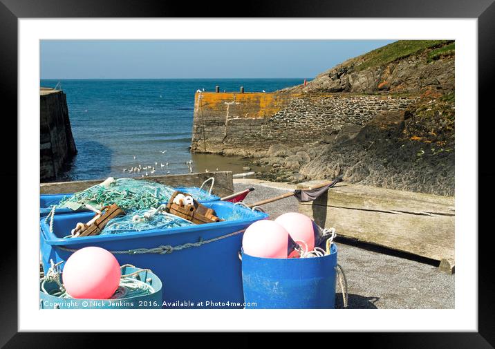 The Harbour Entrance Porthgain Pembrokeshire Wales Framed Mounted Print by Nick Jenkins