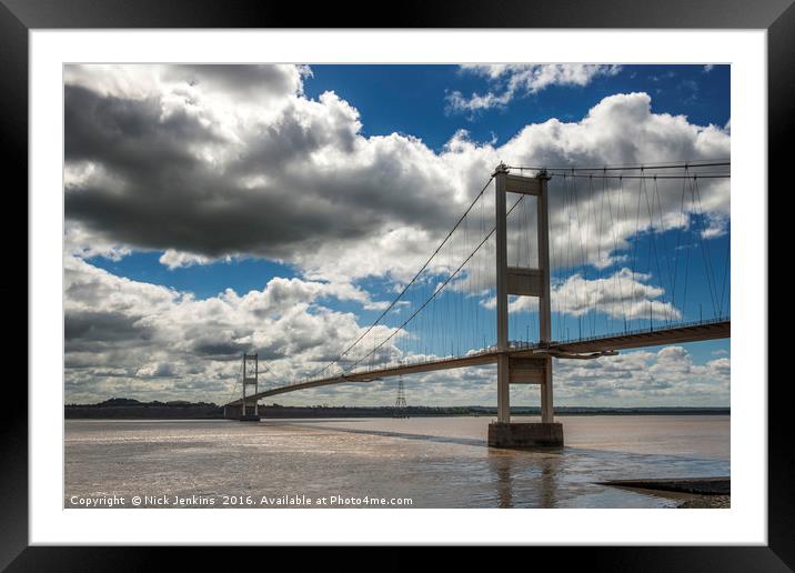 The Old Severn Bridge Chepstow to Aust  Framed Mounted Print by Nick Jenkins