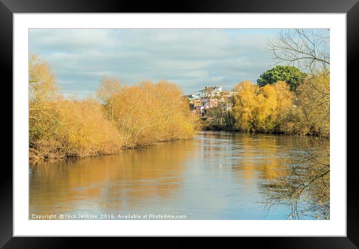 The River Wye at Ross on Wye Herefordshire Framed Mounted Print by Nick Jenkins