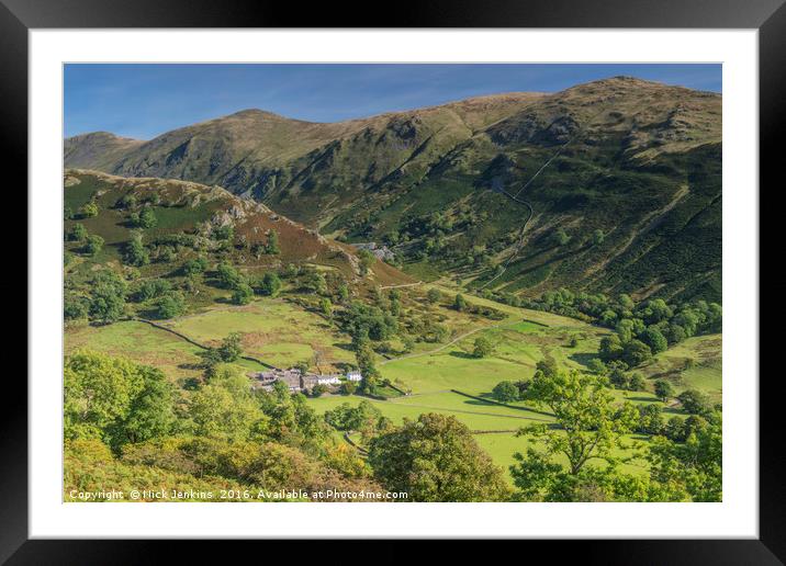 The UpperTroutbeck Valley Lake District Cumbria  Framed Mounted Print by Nick Jenkins