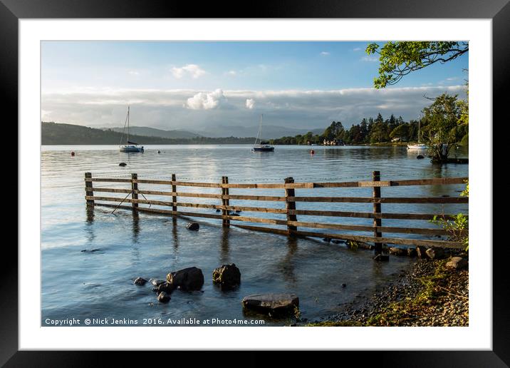Windermere from Miller Ground Lake District Framed Mounted Print by Nick Jenkins