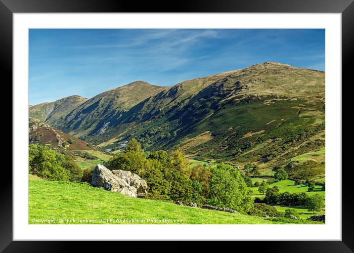 Upper Troutbeck Valley Lake District Cumbria Framed Mounted Print by Nick Jenkins
