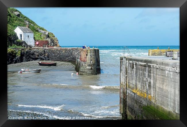 Entrance to Porthgain Harbour Pembrokeshire Coast Framed Print by Nick Jenkins