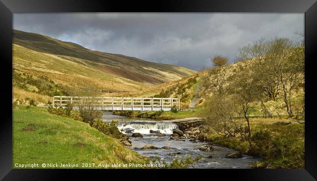 The Afon Llia River at Blaen Llia Brecon Beacons  Framed Print by Nick Jenkins