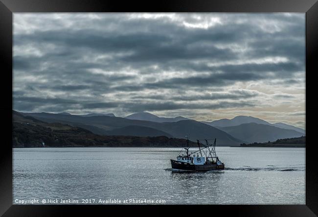 Trawler Coming Home Little Loch Broom, Ullapool, Framed Print by Nick Jenkins