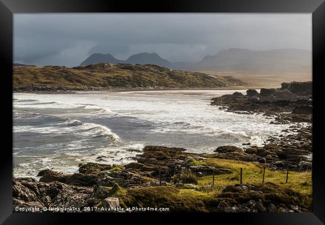Achnahaird Bay on the Coigach Peninsula Scotland Framed Print by Nick Jenkins