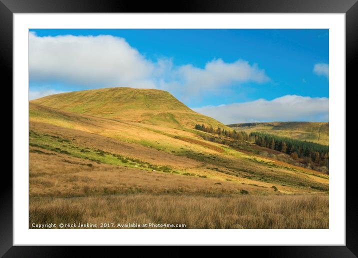 Craig y Fan Ddu Central Brecon Beacons Framed Mounted Print by Nick Jenkins