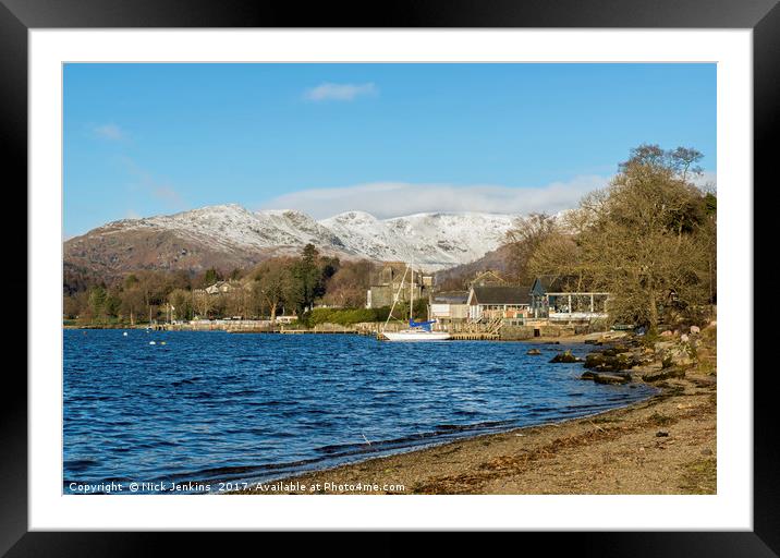 Windermere and the Fairfield Horseshoe Cumbria Framed Mounted Print by Nick Jenkins