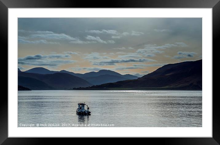 Little Loch Broom on an October afternoon Framed Mounted Print by Nick Jenkins