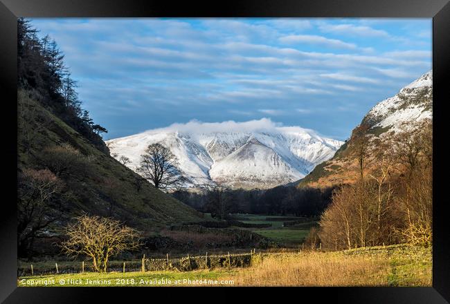 Blencathra from St Johns in the Vale Lake District Framed Print by Nick Jenkins