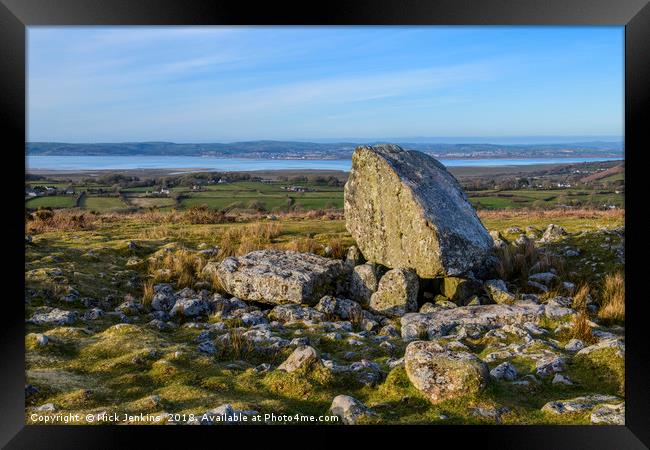 Arthur's Stone Burial Chamber on the Gower  Framed Print by Nick Jenkins