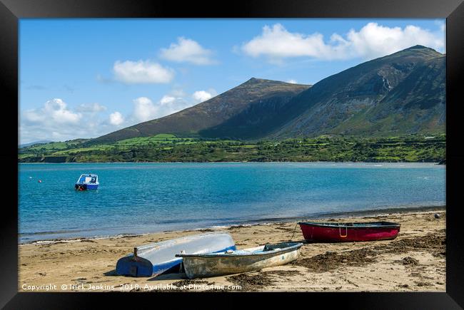 Beach at Trefor on the Llyn Peninsula North Wales Framed Print by Nick Jenkins