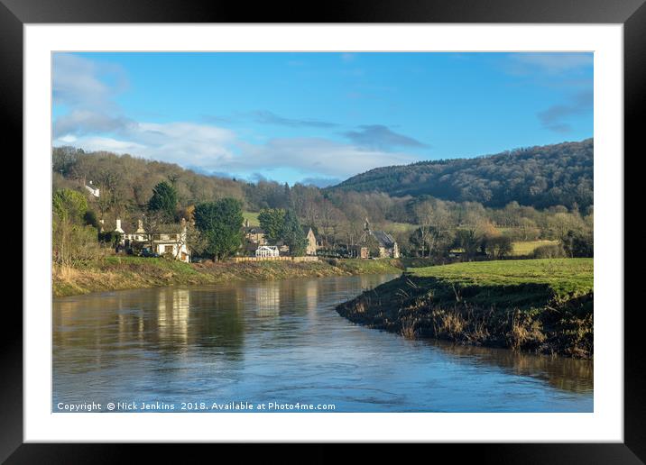 The River Wye at Tintern Parva Monmouthshire Framed Mounted Print by Nick Jenkins