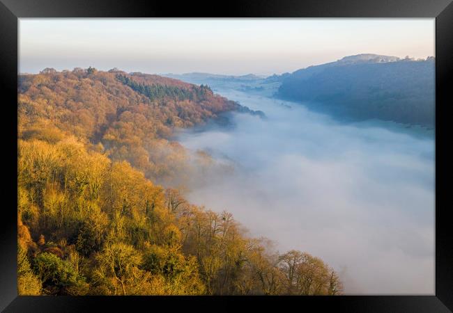 The Wye Valley and Cloud Inversion Gloucestershire Framed Print by Nick Jenkins