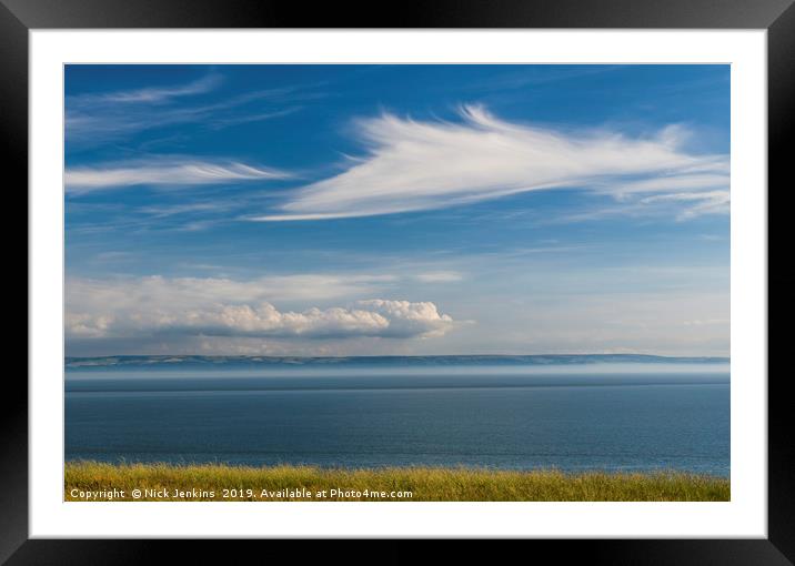View from Southerndown to Devon South Wales Coast Framed Mounted Print by Nick Jenkins