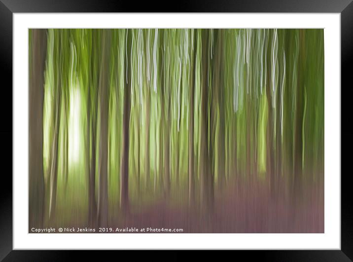 The Wentwood Forest in Monmouthshire Framed Mounted Print by Nick Jenkins