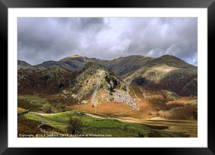 The Bell Coniston Fells Lake District Cumbria Framed Mounted Print by Nick Jenkins