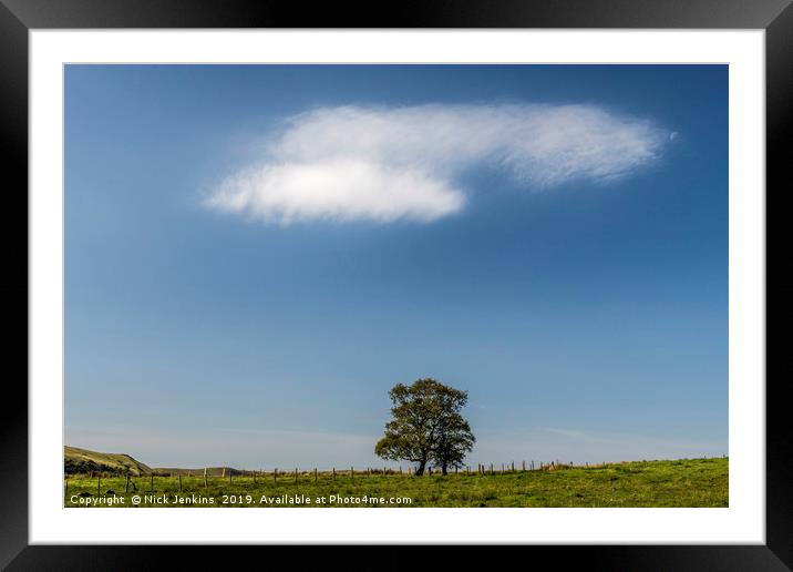 The Lonely Tree Brecon Beacons  Framed Mounted Print by Nick Jenkins