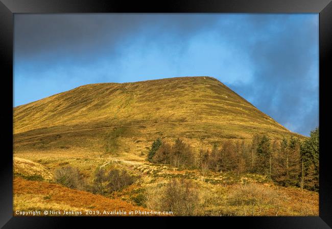 Torpantau Ridge in the Central Brecon Beacons Framed Print by Nick Jenkins