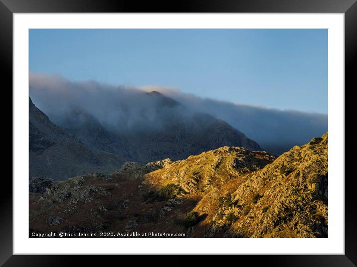 Coniston Fells in Winter Light Lake District Natio Framed Mounted Print by Nick Jenkins