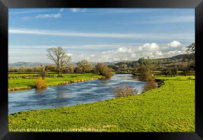 River Tywi in Carmarthenshire Framed Print by Nick Jenkins
