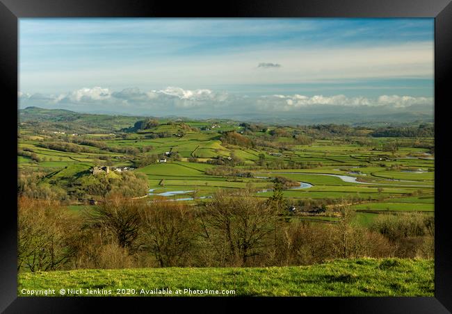 The Tywi Valley from Paxtons Tower Carmarthenshire Framed Print by Nick Jenkins