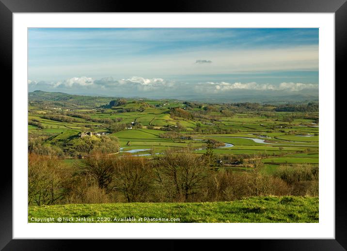 The Tywi Valley from Paxtons Tower Carmarthenshire Framed Mounted Print by Nick Jenkins