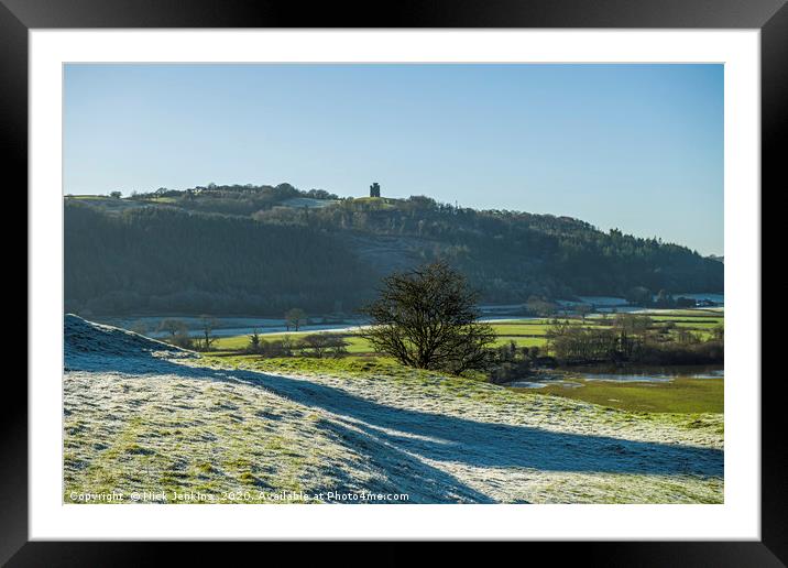 Paxtons Tower from Dryslwyn Castle Framed Mounted Print by Nick Jenkins