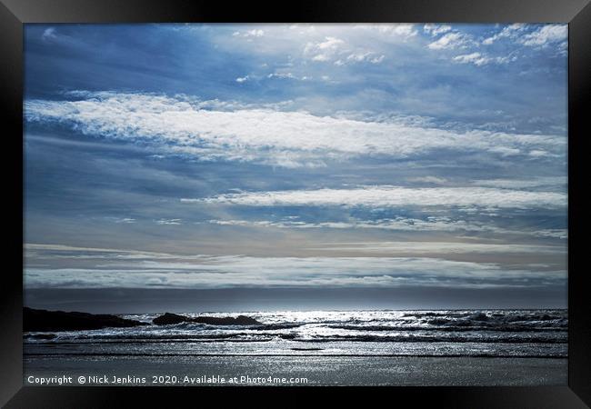 Skyscape over Dunraven Bay Glamorgan Heritage Coas Framed Print by Nick Jenkins