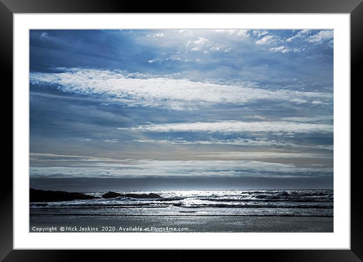 Skyscape over Dunraven Bay Glamorgan Heritage Coas Framed Mounted Print by Nick Jenkins