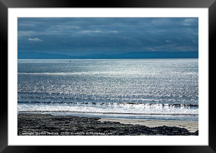 Bristol Channel from Barry Island south Wales Framed Mounted Print by Nick Jenkins