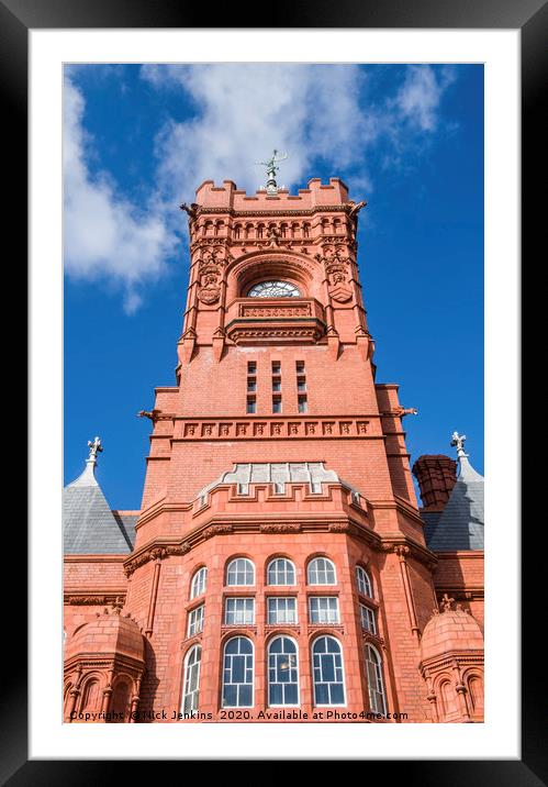 Pierhead Building Clock Cardiff Bay Framed Mounted Print by Nick Jenkins