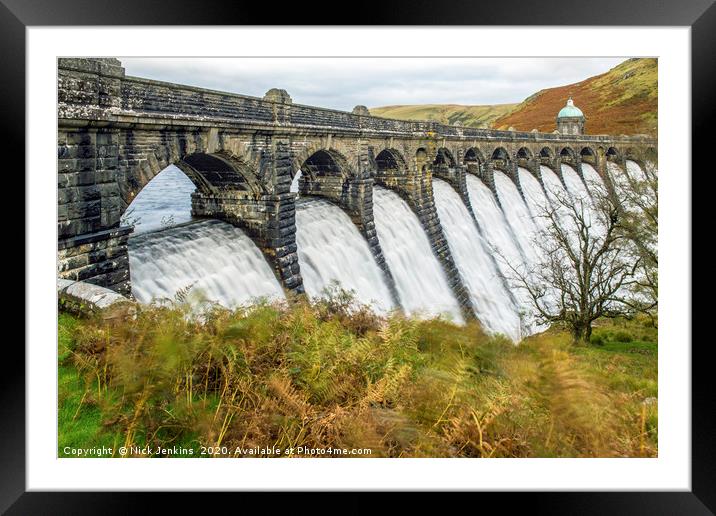 Craig Goch Dam Elan Valley Powys Framed Mounted Print by Nick Jenkins