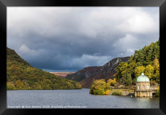Garreg Ddu Reservoir Elan Valley Powys Framed Print by Nick Jenkins