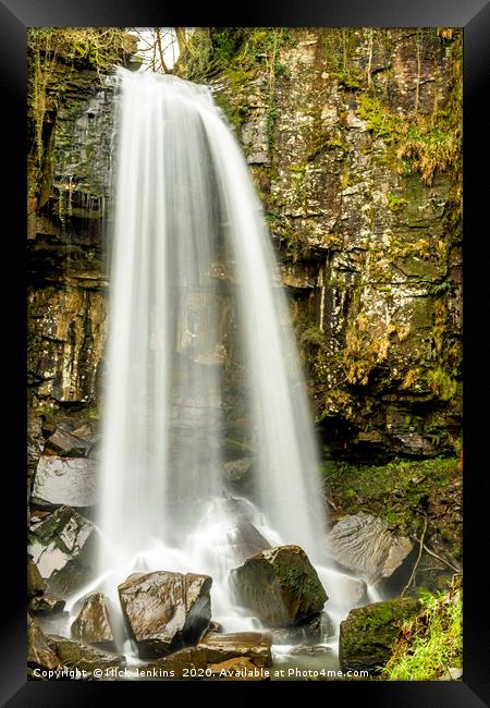 Melincourt Waterfall Resolven Vale of Neath Wales Framed Print by Nick Jenkins