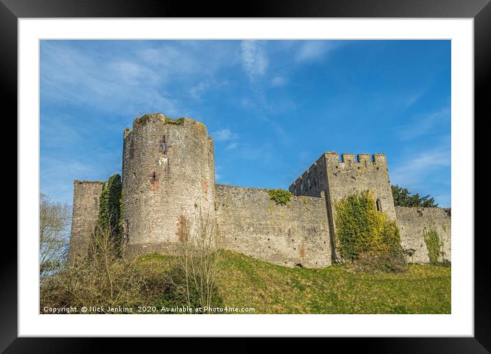 Chepstow Norman Castle Monmouthshire South Wales  Framed Mounted Print by Nick Jenkins