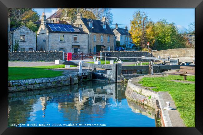 Canal Lock Kennet and Avon Canal Bradford on Avon Framed Print by Nick Jenkins