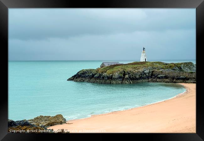 Beach on Llanddwyn Island Anglesey Framed Print by Nick Jenkins