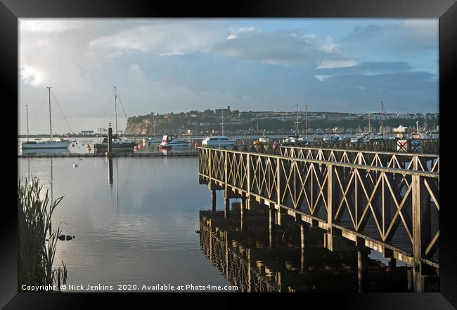 Cardiff Bay bathed in Early Light Framed Print by Nick Jenkins